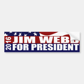 JIM WEBB Präsident 2016 Autoaufkleber