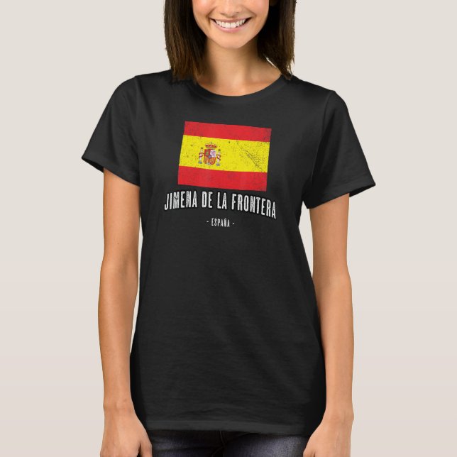 Jimena De La Frontera Spanien Es Flag Stadt Bander T-Shirt (Vorderseite)