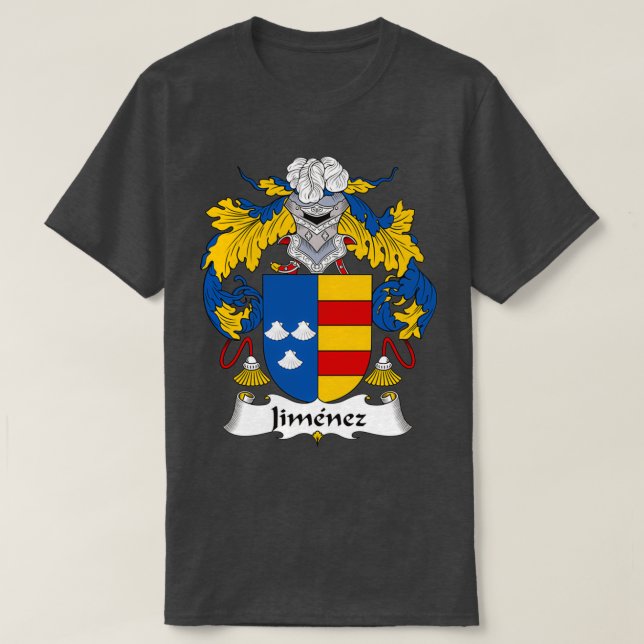 Jimenez Coat of Arms Family Crest  T-Shirt (Design vorne)
