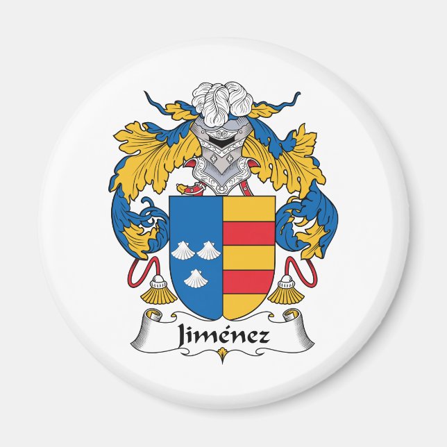 Jimenez Familienwappen Magnet (Vorne)