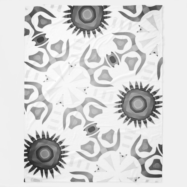Jimette Schwarzweißdesign Fleecedecke (Vorderseite)