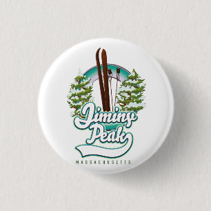 Jiminy Peak Massachusetts Ski Logo Button
