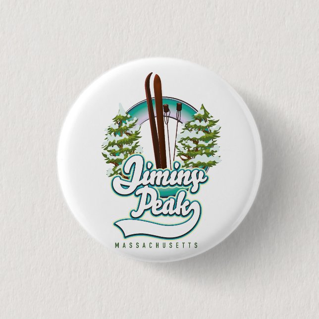 jiminy Peakmassachusetts Skigobild Button (Vorderseite)