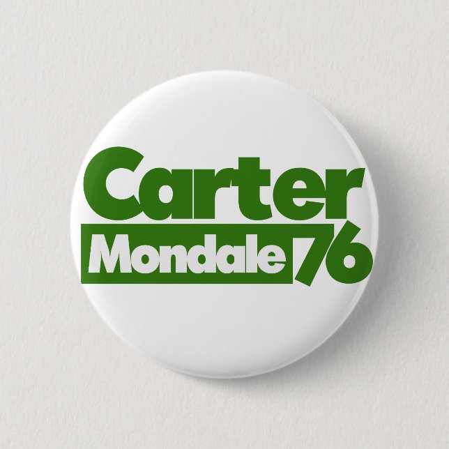 Jimmy Carter 76 Carter Mondale Retro-Politik Button (Vorderseite)