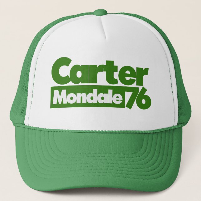 Jimmy Carter 76 Carter Mondale Retro-Politik Truckerkappe (Vorderseite)