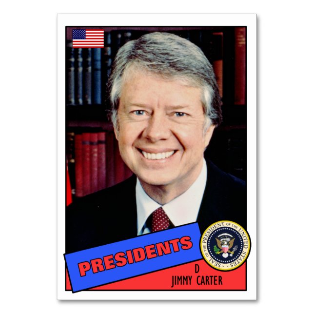Jimmy Carter Baseball Card Tischnummer (Vorderseite)
