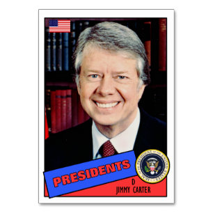 Jimmy Carter Baseballkarte Tischnummer