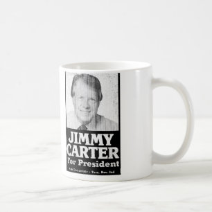 Jimmy Carter beunruhigte Schwarzweiss Kaffeetasse