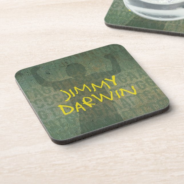 Jimmy Darwin Buchcover Getränkeuntersetzer (Linke Seite)
