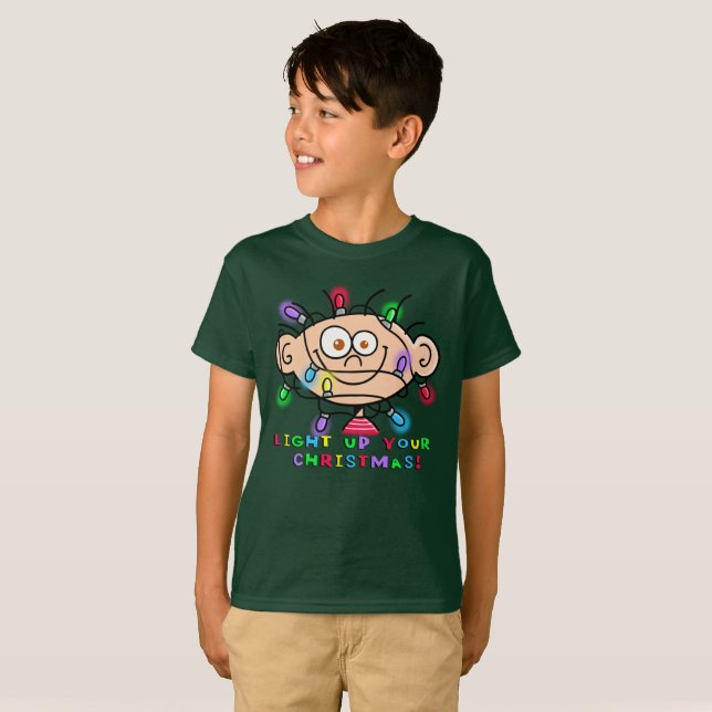 Jimmy du garçon T-shirt "allument votre Noël" (Devant entier)