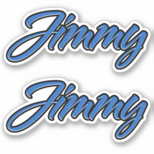 Jimmy Name blue Aufkleber Sticker Stickerset