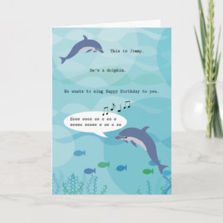 Jimmy the Dolphin Birthday Card Karte