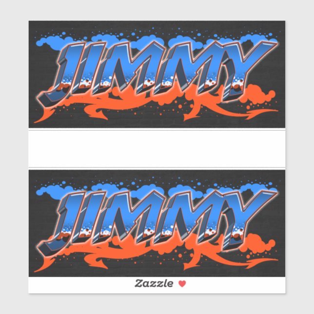 Jimmy Vorname Name Graffiti Aufkleber Sticker (Blatt)