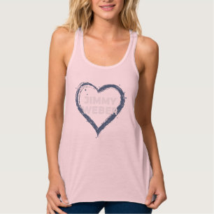 Jimmy Weber Black & Blue Heart Tank Top