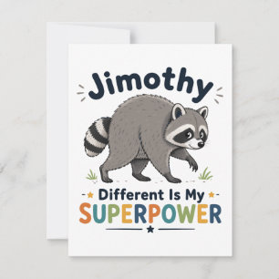 Jimothy anders zu sein ist meine Superkraft Einladung