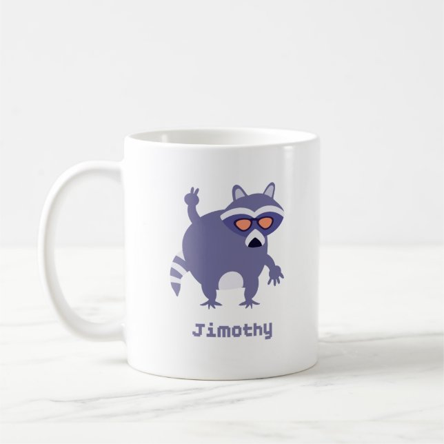Jimothy, der legendäre Waschbär Kaffeetasse (Links)