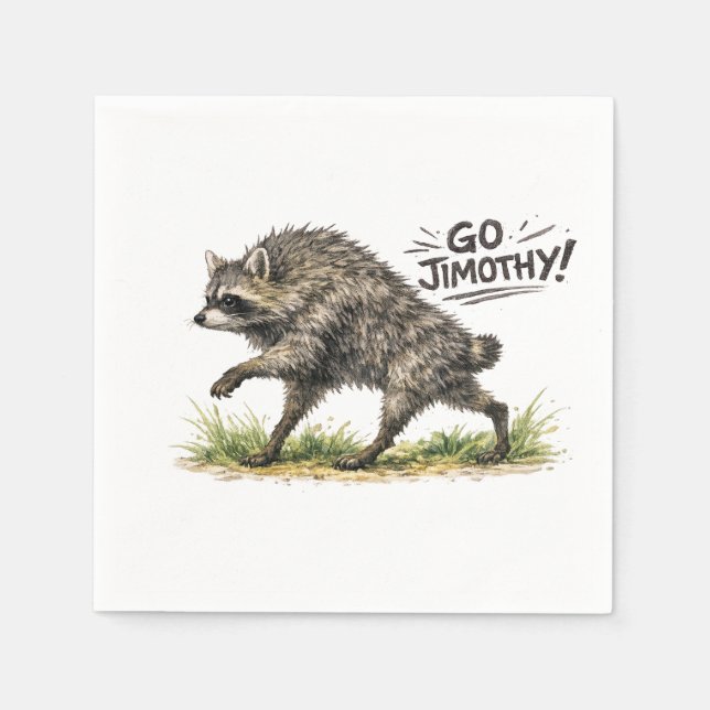 Jimothy der Waschbär Serviette (Vorderseite)