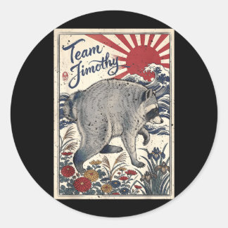 Jimothy Waschbär Lustiger Müll Panda Team Jimothy Runder Aufkleber
