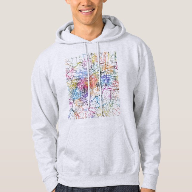 Jinan China City Map Hoodie (Vorderseite)
