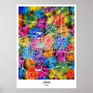 Jinan China City Map Poster
