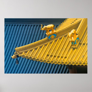 Jing'an-Tempel Architektonische Details Poster