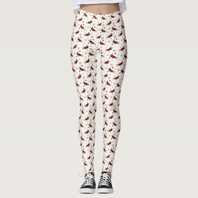 Jingle All the Dachshund Way Leggings (Vorderseite)