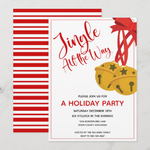 Jingle All The Way Bells Holiday Party Einladung