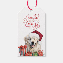 Jingle All the Way Great Pyrenees Dog Christmas Geschenkanhänger