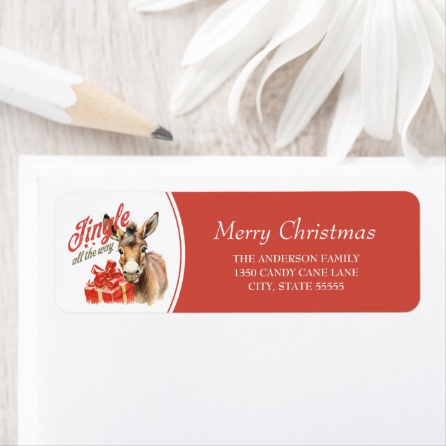 Jingle All the Way Rustic Christmas Farm Donkey (Insitu)