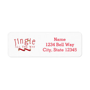 JINGLE ALL THE WAY Weihnachts-Adresseetikett