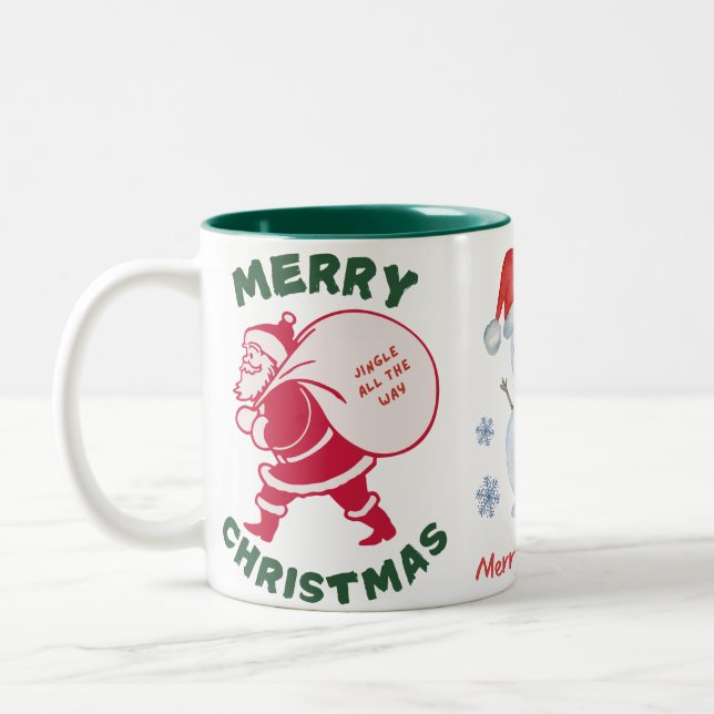 Jingle All The Way Zweifarbige Tasse (Links)