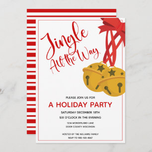 Jingle All Way Bells Fête Invitation