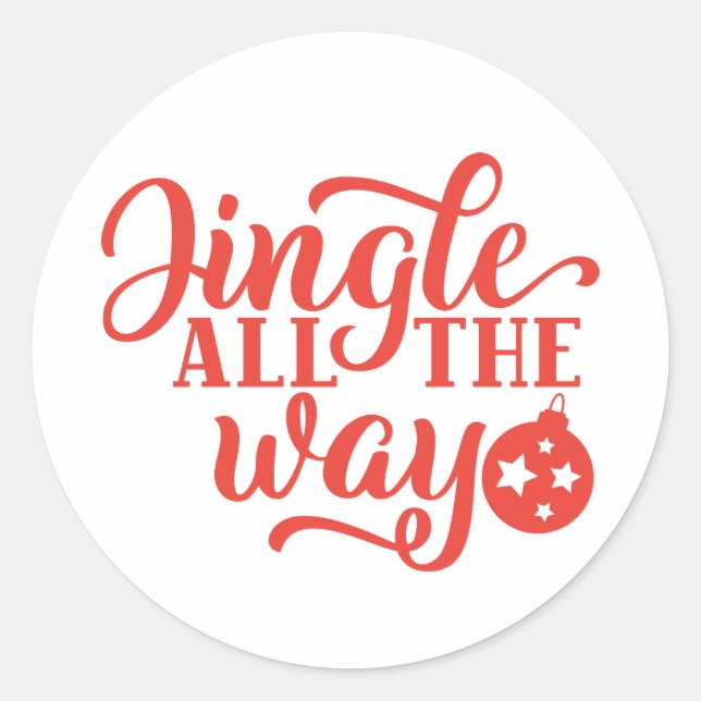 Jingle All Way Sticker - Feierlicher Urlaub (Vorderseite)