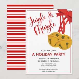 Jingle and Mingle Bells Holiday Party - Einladung