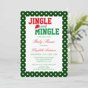 Jingle and Mingle Christmas Baby Shower Einladung