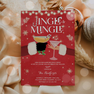 Jingle And Mingle Christmas Cocktail Party Einladung