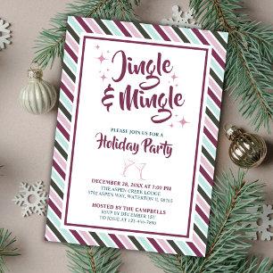 Jingle and Mingle Christmas Holiday Party Strips Einladung