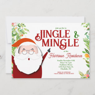 Jingle and Mingle Christmas Party Einladung