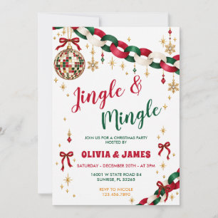 Jingle And Mingle Weihnachtsfeier Urlaubsfeier Einladung