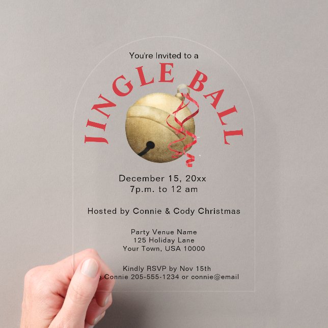JINGLE BALL, ÉLÉGANTE INVITATION DE VACANCES ACRYL (In situ (ordinateur de poche))