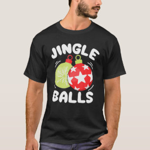 JINGLE BALLS Tinsel Funny Couple Christmas Chestnu T-Shirt
