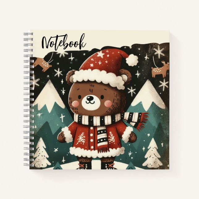 Jingle Bear - Santa's Forest Parade Notizbuch (Vorderseite)