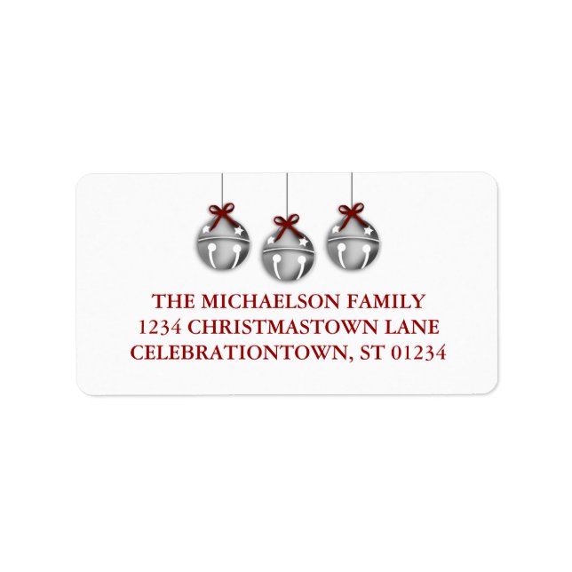 Jingle Bell Christmas Address Labels Adressaufkleber (Vorne)