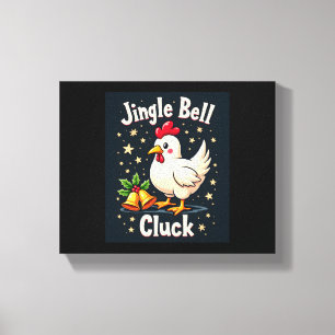 Jingle Bell Cluck Chicken Leinwanddruck