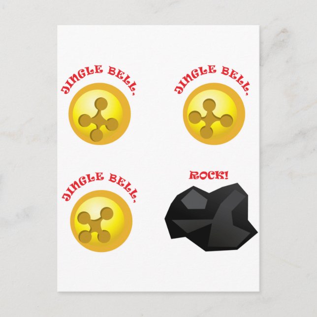 Jingle Bell, Jingle Bell, Jingle Bell, Rock! Postkarte (Vorderseite)