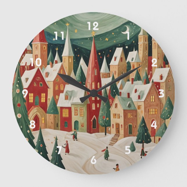 Jingle Bell Jubilee Große Wanduhr (Vorderseite)