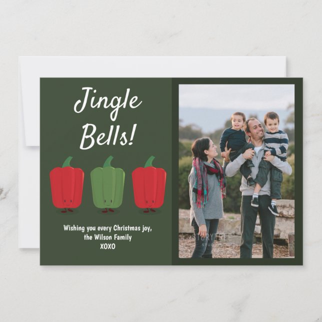 Jingle Bell Paprikaschoten Foto Weihnachten (Vorderseite)