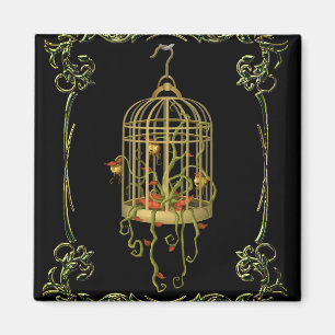Jingle Bell Pflanze Birdcage einzigartig whimsisic Magnet