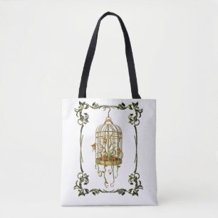 Jingle-Bell-Pflanze in einem Vogelkäfig Jugendstil Tasche