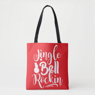 Jingle Bell Rockin Festive Red & White Tasche